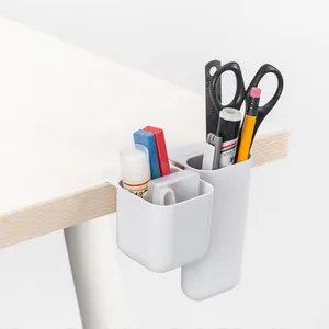 Screen Pen Pencil Holders creative Paste pen holder under the desktop monitor Desk stationery pen storage box