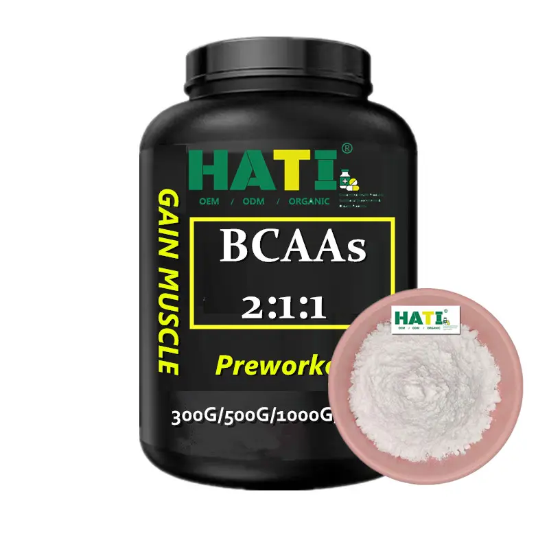 사전 운동 아미노산 개인 라벨 아미노산 BCAA 분말 항아리 Bcaa 300g 분말