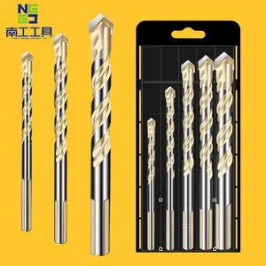 Step Drill Bit Set Titannitrid beschichteter Stahl Metall Werkzeuge Box Zeitkarte Pcs Kunststoff verpackung Hand Elektrische Flöte Geeigneter Kern