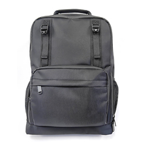 Sac à dos pour ordinateur portable noir résistant à l'eau, multi-compartiments, pour voyages d'affaires, avec poches latérales en mesh pour hommes