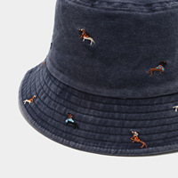 Chapeau Bob Japonais Vintage en Coton Lavé avec Logo Personnalisé 100% Coton Respirant pour l'Extérieur Vente en Gros