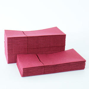 Vaisselle jetable Santian Paper Burgundy Airlaid, serviette imprimée avec fourchette et couteau pour Noël, pour hôtels et restaurants 5 à 7 étoiles - Product Image 3