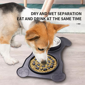 Top Seller Pet Dog Cat Alimentador Lento Dowl Silicone + Aço inoxidável Viagem Dog Food Bowl Removível Lavável Cão Lento Alimentador Dowls - Product Image 3