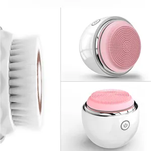 2022 deep cleansing silicone facial cleansing brush electric exfoliating brush sonic brush facial beauty equipment machine