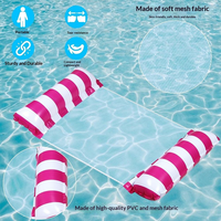 Hamac flottant gonflable pour piscine avec chaises longues flottantes multifonctionnelles et chaise longue en forme de selle - Matériel PVC pour adultes