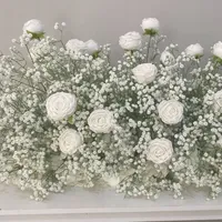 Blanc Babysbreath Rose événement grande fleur balle centres de table gypsophile longs coureurs pour cérémonie de mariage et table de réunion