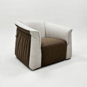 Sillón Individual Informal de Tela, Moderno, para Cafetería, Hotel, Dormitorio, Sala de Estar, con Sensación de Asiento Cómodo - Product Image 1