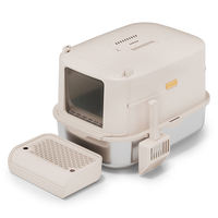 Grande litière pour chat en acier inoxydable de luxe, facile à nettoyer, fermée, avec un grand espace, bac à litière pour chat