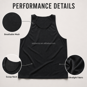 Canotta da Corsa Personalizzata, Asciugatura Rapida, Sottile e Traspirante, Top Sportivo Senza Maniche <span class=keywords><strong>con</strong></span> Fori in Rete per Uomo, Abbigliamento da Palestra - Product Image 6
