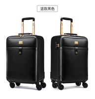 Ensemble de bagages élégant et multifonctionnel en cuir souple PVC pour homme, 2 pièces, valises à roulettes 16-28 pouces (20, 22, 24, 28 pouces)