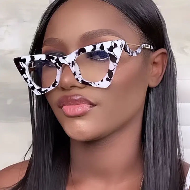 Üretici özel uv shades lüks tıknaz çerçeve gözlük moda kadın toptan shades güneş gözlüğü