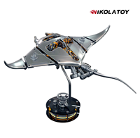 NIKOLATOY Modèle d'ornement mécanique métallique Manta Ray en édition limitée - En stock