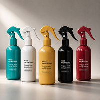 Bouteille pulvérisateur à gâchette en plastique PET 300 ml avec logo personnalisé, finition givrée brillante, pour soins capillaires, vaporisateur à fine brume, flacon cosmétique vide pour soins de la peau