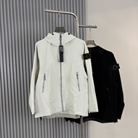 Veste à capuche Stone Arm Patch pour homme, imperméable, coupe-vent, idéale pour la randonnée