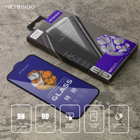 Heybino – protecteur d'écran en verre trempé transparent, AR 9H 9D, colle complète pour téléphone portable