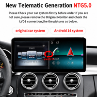Autoradio Android 14 8+128 Go pour Mercedes C W205/S205 NTG5.0, écran tactile 12,3 pouces, CarPlay, Android Auto, navigation GPS, 4G LTE, WiFi