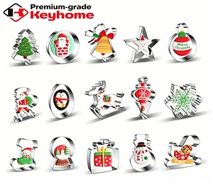 <span class=keywords><strong>Emporte</strong></span>-pièce de Noël en acier inoxydable de qualité alimentaire, forme flocon de neige, compatible lave-vaisselle, avec logo personnalisé, outil de pâtisserie pour les fêtes de Noël - Product Image 1