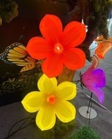 Lampes LED personnalisées IP65 en plastique pour arbres, fleurs et insectes, pour aménagements paysagers, jardins et parcs à thème, garantie 1 an, pour l'extérieur et la nuit