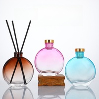 Bouteille de diffuseur personnalisée 50ml 100ml 150ml Bouteille de diffuseur en verre Bouteille de diffuseur de roseau de couleur