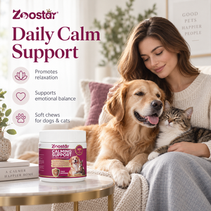 Integratore Calmante per Animali Domestici Pronto per la Consegna, Morbidi Bocconcini per Cani e Gatti con L-Triptofano e L-Teanina, Antistress, Compresse Quotidiane 300g - Product Image 2