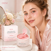 Masque pour les yeux PDRN, caféine, acide hyaluronique, pour les yeux gonflés, hydratant, raffermissant, patchs hydrogel pour les cernes, ensemble de patchs