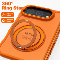 Coque magnétique OEM personnalisée avec logo pour iPhone 18 Fold, support anneau 360°, 8 couleurs, étui mobile anti-poussière et fin, vente en gros directe usine