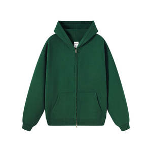 Sweat à capuche zippé pour hommes en coton lourd de qualité supérieure surdimensionné personnalisé DTG impression fermeture éclair coton mélange de polyester vente en gros Streetwear - Product Image 2