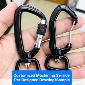 Mosquetón Giratorio de Aluminio con Bloqueo Automático OEM para Correas de Perro, Llaveros y Correas de Perro, Fabricación Personalizada - Product Image 2