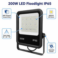 Projecteurs LED étanches à large angle de faisceau 120°, 300W, 6000K, AC120-277V, avec cadre noir, garantie 5 ans
