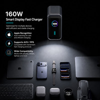 Chargeur mural pour téléphone portable KYT 160w Ai Smart Usb Type c Gan avec écran