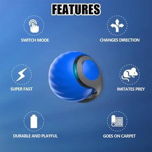 Nouveaux jouets interactifs pour chats, intelligents, électriques, à roulettes, pour la mobilité autonome des chats, balle roulante - Product Image 6