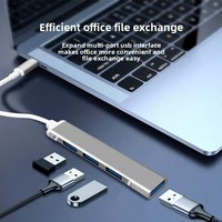 Pour Lenovo Xiaomi Macbook Pro Air PC ordinateurs portables USB 3.0 câble multi-répartiteur Type C USB-C USB 3.0 convertisseur de concentrateur en aluminium 4 ports