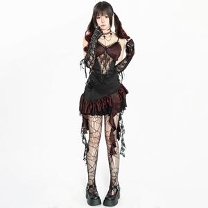 Top sin Tirantes Estilo Duquesa, Falda Irregular para Mujer, Disfraz de Bruja para Halloween, Disfraz Sexy de Chica Malvada - Product Image 3
