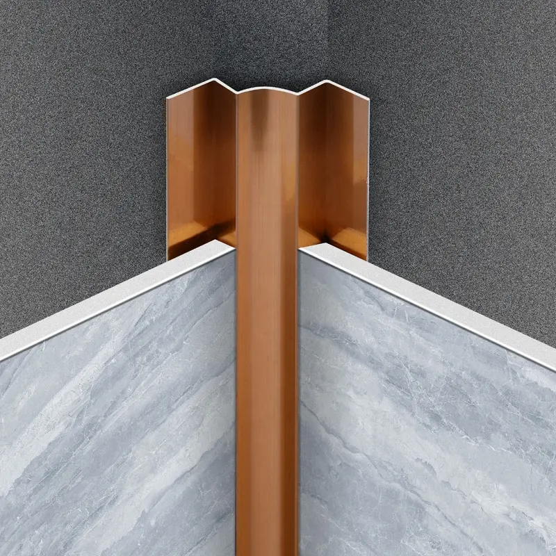 Stainless Steel Wall Board Protection Decorative Bathroom Wall Inside Inner Internal Corner Tile Trim