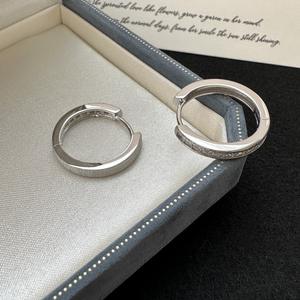 Pendientes de Plata de Ley S925, Diseño Retro, Estilo Nicho, Lujo Ligero, Microincrustaciones de Circonita, Joyería de Plata Básica y Moderna - Product Image 5