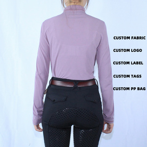 ARLAN Genuine Competition Man Show Riding Black Cooling Ladies Equestrian.l <b>Long</b> <b>Sleeve</b> Equestrian Shirt - Product Image 2