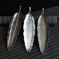 Décoration d'intérieur, mini brûleur d'encens de luxe, brûleur d'encens moderne en métal, porte-encens en forme de feuille