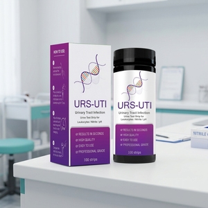 Bandelettes de test de <span class=keywords><strong>pH</strong></span> anti-interférence VC de qualité professionnelle, 100 bandelettes, test d'infection <span class=keywords><strong>urinaire</strong></span> (UTI), résultats rapides en 60 secondes - Product Image 1