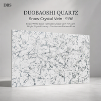 Planches de table modernes en quartz veiné cristal Zero Silica Snowland, 20 mm, blanc premium, certifiées CE, pour comptoirs, vente en gros