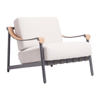 Ensemble de canapés d'extérieur en aluminium nordique de luxe moderne, 5 places, meubles de jardin surdimensionnés, design ergonomique, respectueux de l'environnement, résistant à la rouille