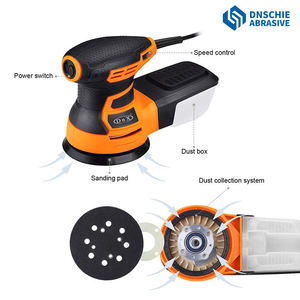 DNSCHIE 350W 5-Zoll Variabler Geschwindigkeit 13000RPM Elektrischer Schleifer mit Aluminiumoxid Klett-Pad für DIY Holz- und Metallpolitur - Product Image 3