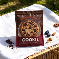 Emballage personnalisé pour biscuits, sachet individuel pour biscuits, emballage en plastique mat thermoscellable avec fenêtre transparente
