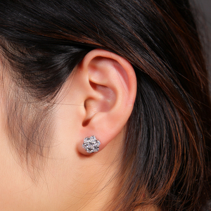 UWIN Sparkle Bling Cluster CZ Flower Shape <strong>Earrings</strong> Stud Screw <strong>Back</strong> Jubliee <strong>Earrings</strong> for Women - Product Image 3