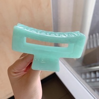 2024 nouvelle couleur gelée carré pince à cheveux femmes grand requin pince multicolore polyvalent pince élégant tempérament chapeaux
