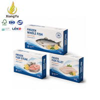 Boîte en carton personnalisée Xiangyu pour poisson congelé, emballage de fruits de mer en gros, boîte en carton de qualité alimentaire pour filets de poisson congelés
