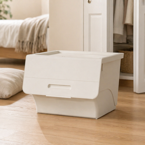 Contenedor de Plástico Inclinado Moderno con Tapa, Apto para Microondas y Reutilizable, para Conservar Sobras en el Refrigerador/Cocina - Product Image 1