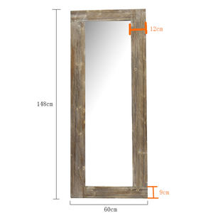 Rectangle <span class=keywords><strong>grand</strong></span> personnalisé ferme Vintage Antique <span class=keywords><strong>bois</strong></span> décoratif pleine longueur miroirs de sol chambre suspendu <span class=keywords><strong>miroir</strong></span> mural - Product Image 2