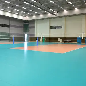 Plancher de sport en plastique PVC vinyle pour terrain de volley-ball 8mm