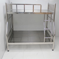 Lit Superposé en Métal Robuste et Durable, Acier Inoxydable, Amovible, pour Appartement et Usage Domestique