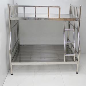 Прочная и прочная металлическая двухслойная кровать из нержавеющей стали со съемной двухъярусной кроватью из нержавеющей стали для квартиры и домашнего использования - Product Image 5